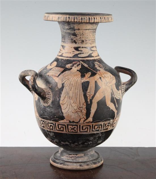 A Greek red-figure Hydria, c.500BC, probably Apulia, 25.5cm